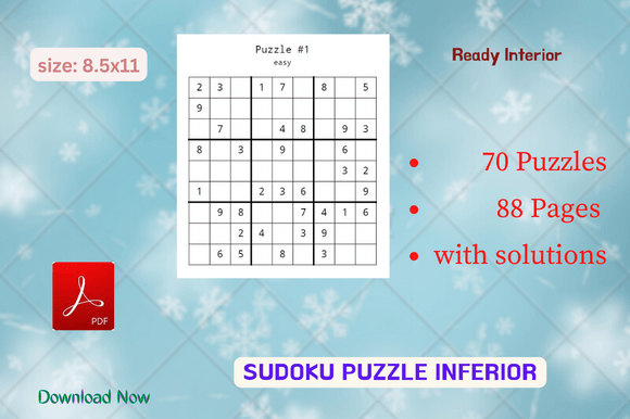 70 Easy Sudoku Puzzles for Stress-Free Fun