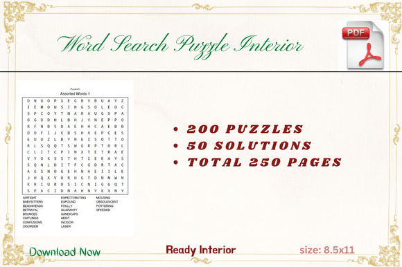 Discover the Ultimate Assorted Word Search Puzzles 8.5″x11″ for Your KDP Business