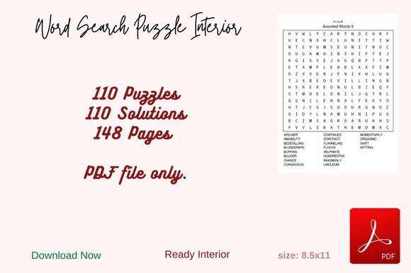 Interior Word Search Puzzles for Engaging Fun
