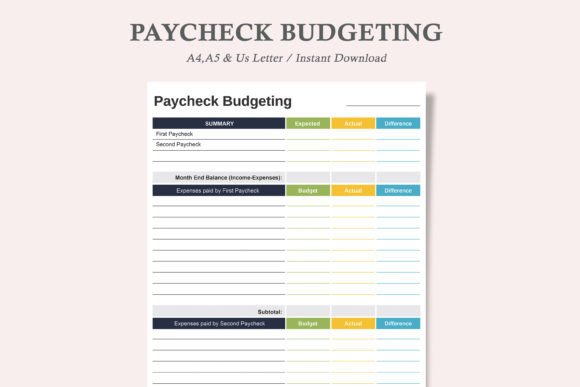Master Your Finances with a Paycheck Budgeting Worksheet