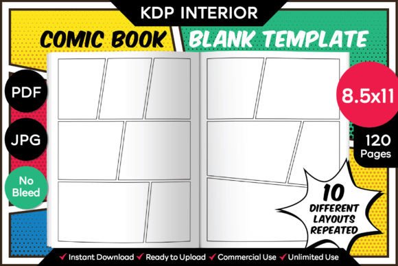 The Ultimate 8.5x11 Comic Book Blank Template for KDP Publishing