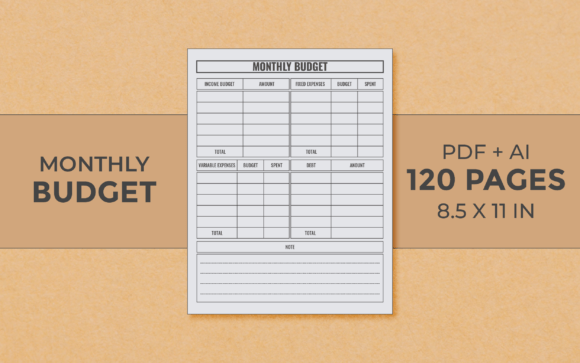 The Ultimate Guide to Your Financial Organization: Using a Monthly Budget Planner Log KDP Interior